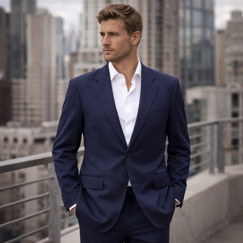 NWOT CANALI Blazer 38R Navy 100% Wool Made in Italy 🇮🇹 2-Button Sport Coat